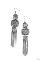 Load image into Gallery viewer, Eastern Elegance - Black Gunmetal Earrings Paparazzi Accessories