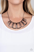 Load image into Gallery viewer, Full-Fledged Framed - Black Gunmetal Necklace Paparazzi Accessories