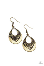 Load image into Gallery viewer, Totally Terrestrial - Brass Earrings Paparazzi Accessories