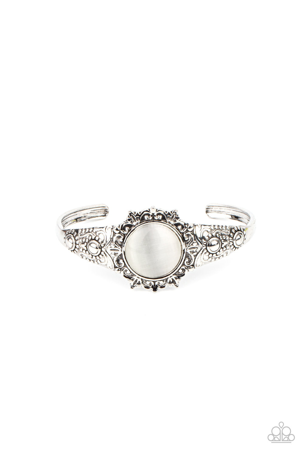 Extravagantly Enchanting - White Cat's Eye Bracelet Paparazzi Accessories