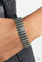 Load image into Gallery viewer, The GRIT Factor - Black Rhinestone Stretchy Bracelet Paparazzi Accessories