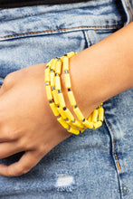 Load image into Gallery viewer, Radiantly Retro - Yellow Stretchy Bracelet Paparazzi Accessories
