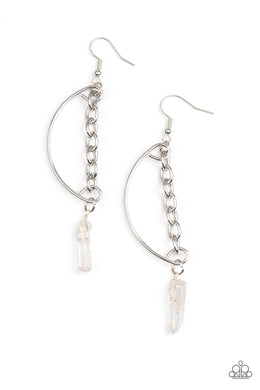 Yin to My Yang - White Earrings Paparazzi Accessories