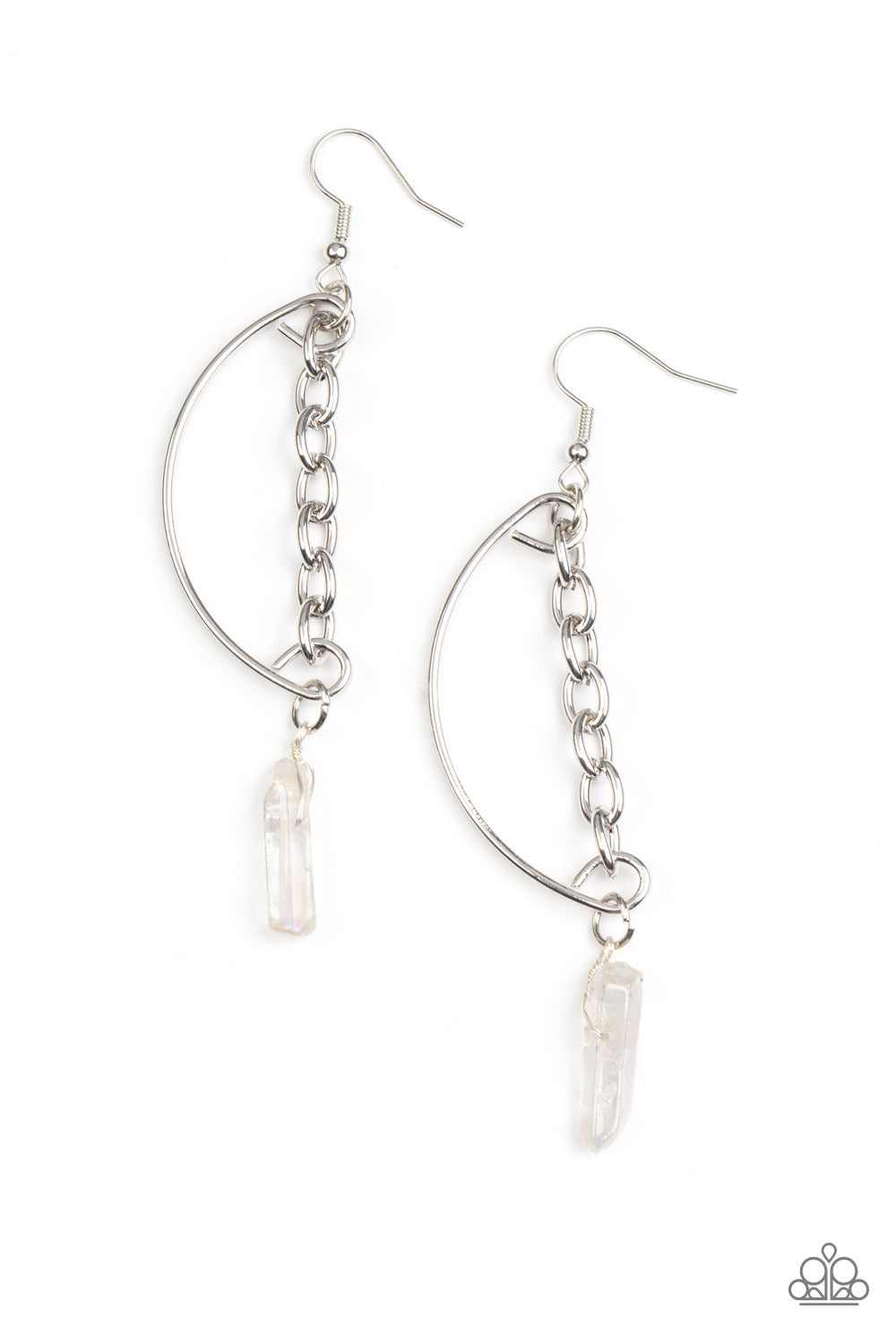 Yin to My Yang - White Earrings Paparazzi Accessories