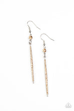 Load image into Gallery viewer, Skyscraping Shimmer - Brown Rhinestone Earrings Paparazzi Accessories