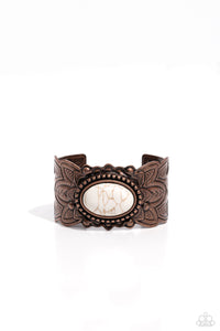 copper,crackle stone,Cuff,Dallas Décor - Copper Stone Cuff Bracelet