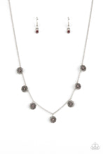 Load image into Gallery viewer, Prairie Perennial - Pink Rhinestone Floral Necklace Paparazzi Accessories