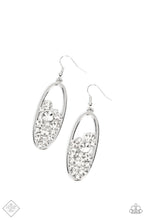 Load image into Gallery viewer, Prismatic Poker Face - White Earrings Paparazzi Accessories