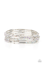 Load image into Gallery viewer, Camera Shy Simmer Multi Rhinestone Coil Bracelet Paparazzi Accessories