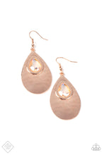 Load image into Gallery viewer, Tranquil Trove Rose Gold Rhinestone Earrings Paparazzi Accessories