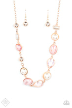 Load image into Gallery viewer, Nautical Nirvana Rose Gold Rhinestone Pearl Necklace Paparazzi Accessories