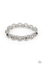 Load image into Gallery viewer, Prismatic Palace - Silver Hematite Rhinstone Stretchy Bracelet Paparazzi Accessories