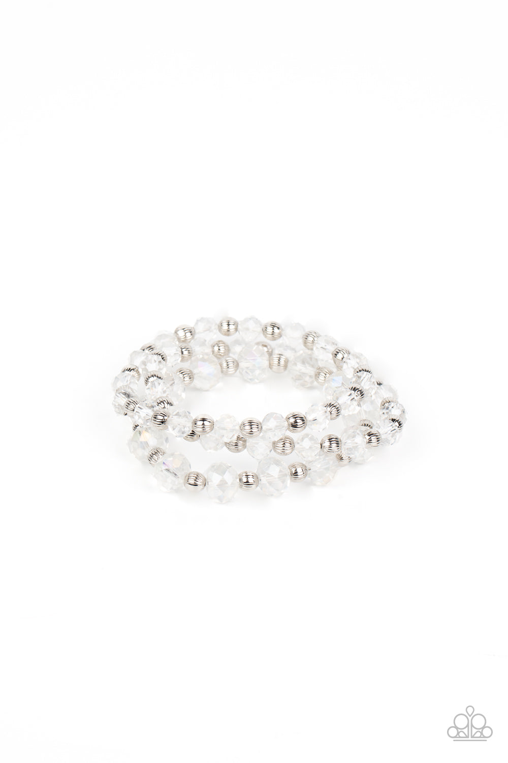 Eiffel Tower Tryst - White Bracelet Paparazzi Accessories