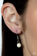 Load image into Gallery viewer, Sahara Suburb - White Crackle Stone Necklace Paparazzi Accessories