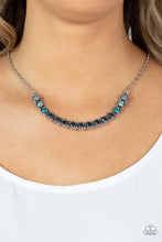 Load image into Gallery viewer, Throwing SHADES - Blue Rhinestone Necklace Paparazzi Accessories