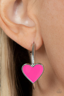 Kiss Up - Pink Earrings Paparazzi Accessories