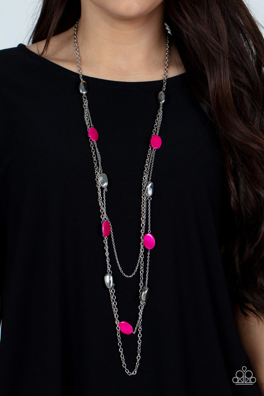 Barefoot and Beachbound - Pink Necklace Paparazzi Accessories