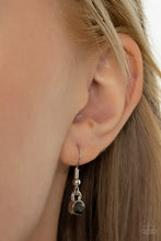 Load image into Gallery viewer, Spiraling Sparkle - Silver Hematite Rhinestone Necklace Paparazzi Accessories