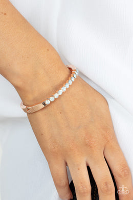 Mystical Masterpiece - Rose Gold Opal Hinge Bracelet Paparazzi Accessories