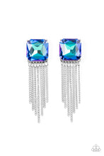 Load image into Gallery viewer, Supernova Novelty - Blue Rhinestone Post Earrings Paparazzi Accessories