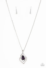 Load image into Gallery viewer, Dauntless Demure - Purple Rhinestone Necklace Paparazzi Accessories