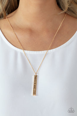 Matt 7:7 - Gold Necklace Paparazzi Accessories