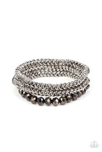 Load image into Gallery viewer, Gutsy and Glitzy - Silver Stretchy Bracelet Paparazzi Accessories