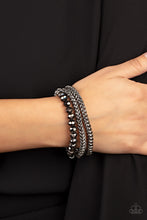 Load image into Gallery viewer, Gutsy and Glitzy - Silver Stretchy Bracelet Paparazzi Accessories