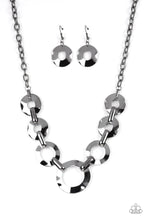 Load image into Gallery viewer, Mechanical Masterpiece - Black Gunmetal Necklace Paparazzi Accessories