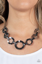 Load image into Gallery viewer, Mechanical Masterpiece - Black Gunmetal Necklace Paparazzi Accessories