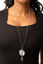Load image into Gallery viewer, Iridescently Influential - White Rhinestone Lanyard Paparazzi Accessories