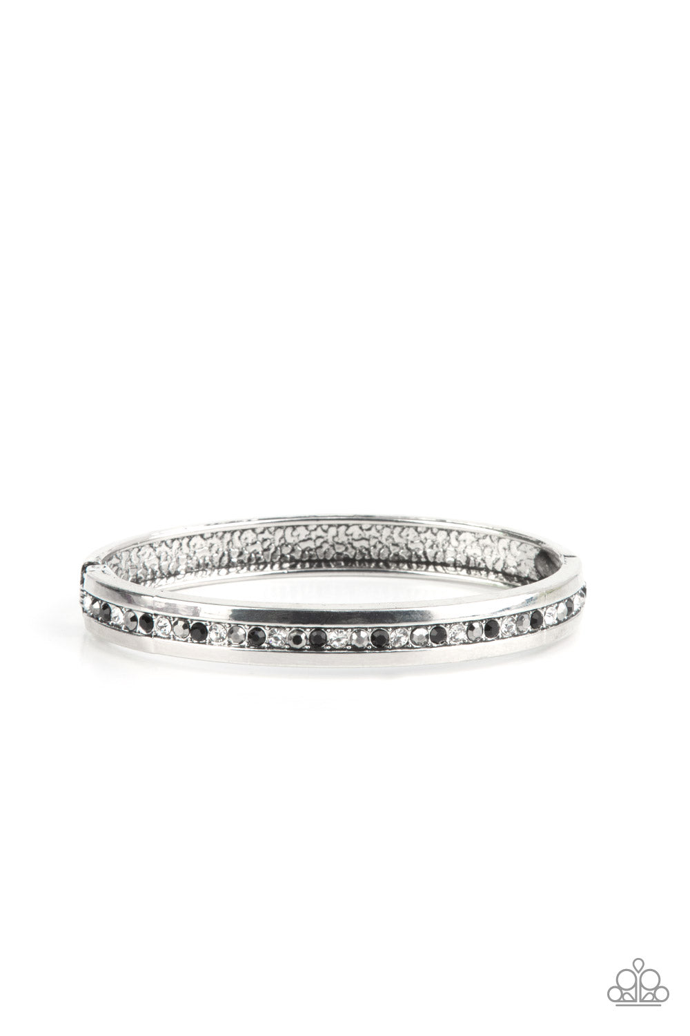 Urban Reign - Multi Rhinestone Hinge Bracelet Paparazzi Acessories