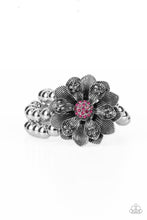 Load image into Gallery viewer, Botanical Bravado - Pink Rhinestone Stretchy Bracelet Paparazzi Accessories