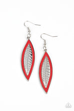 Load image into Gallery viewer, Leather Lagoon - Red Earrings Paparazzi Accessories