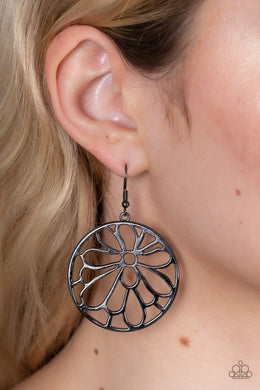 Glowing Glades - Black Earrings Paparazzi Accessories