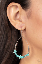 Load image into Gallery viewer, Come Out of Your SHALE - Blue Stone Earrings Paparazzi Accessories