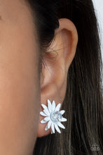 Load image into Gallery viewer, Sunshiny DAIS-y - White Post Earrings Paparazzi Accessories