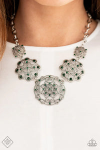 autopostr_pinterest_58290,green,hearts,rhinestones,short necklace,Royally Romantic Green Rhinestone