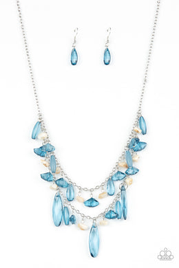 Candlelit Cabana - Blue Necklace Paparazzi Accessories