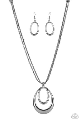 Suburban Storm - Black Gunmetal Necklace Paparazzi Accessories