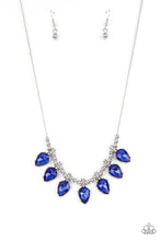 Load image into Gallery viewer, Crown Jewel Couture - Blue Rhinestone Necklace Paparazzi Accessories