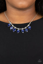 Load image into Gallery viewer, Crown Jewel Couture - Blue Rhinestone Necklace Paparazzi Accessories