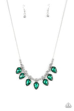 Load image into Gallery viewer, Crown Jewel Couture - Green Rhinestone Necklace Paparazzi Accessories