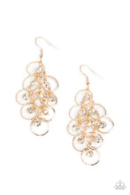 Load image into Gallery viewer, Head Rush - Gold Rhinestone Earrings Paparazzi Accessories