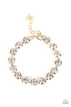 Load image into Gallery viewer, A-Lister Afterglow - Gold Rhinestone Bracelet d Paparazzi Accessories