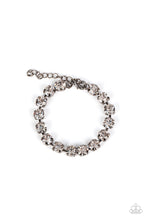 Load image into Gallery viewer, A-Lister Afterglow - Black Gunmetal Rhinestone Bracelet Paparazzi Accessories