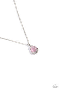 cat's eye,pink,short necklace,Top-Notch Trinket - Pink Cat's Eye Necklace