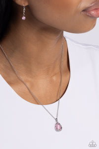 cat's eye,pink,short necklace,Top-Notch Trinket - Pink Cat's Eye Necklace