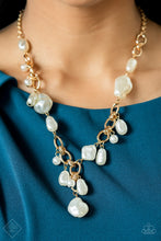 Load image into Gallery viewer, Nautical Nouveau Gold Pearl Necklace Paparazzi Accessories