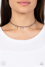 Load image into Gallery viewer, Bringing SPARKLE Back - Black Gunmetal Rhinestone Choker Necklace Paparazzi Accessories